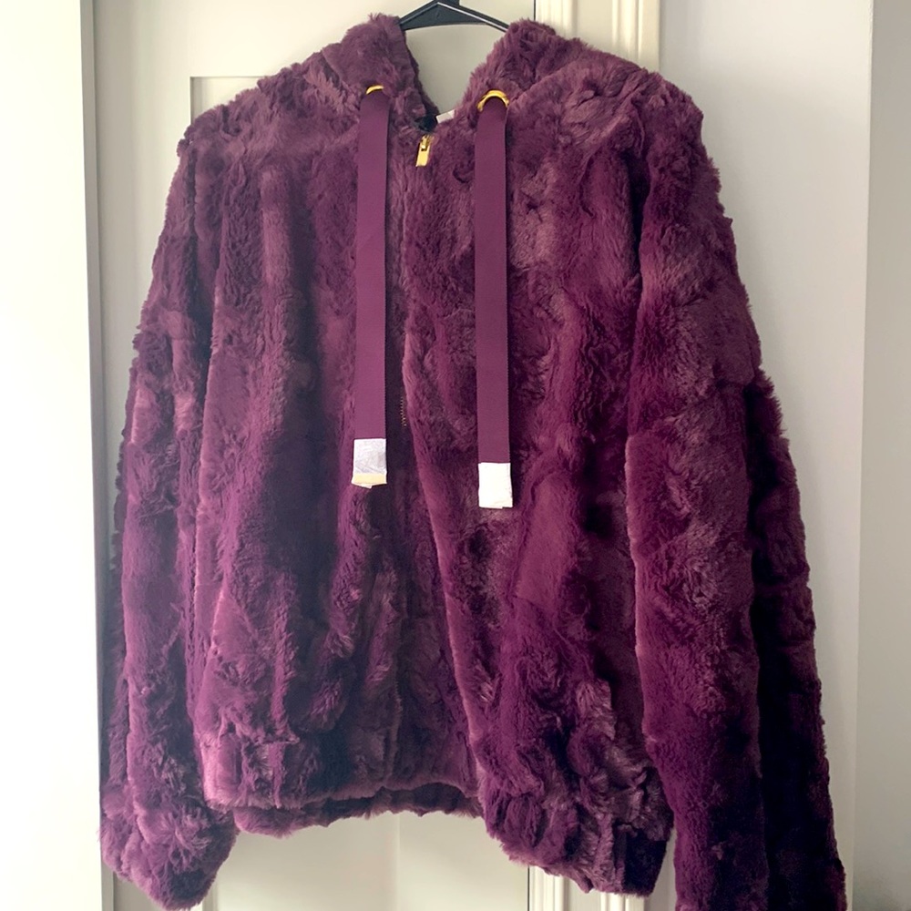 Faux fur purple jacket